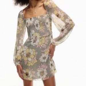 Aritzia Wilfred Villa Floral Mini Dress